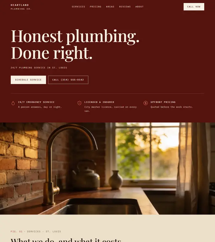 Heartland Plumbing Co. — built by PhantomNode